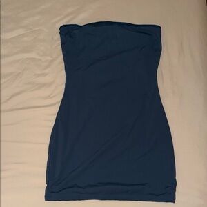 White Fox Boutique Strapless Navy Dress